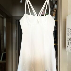 BCBGMaxAzria White Strappy Midi Dress